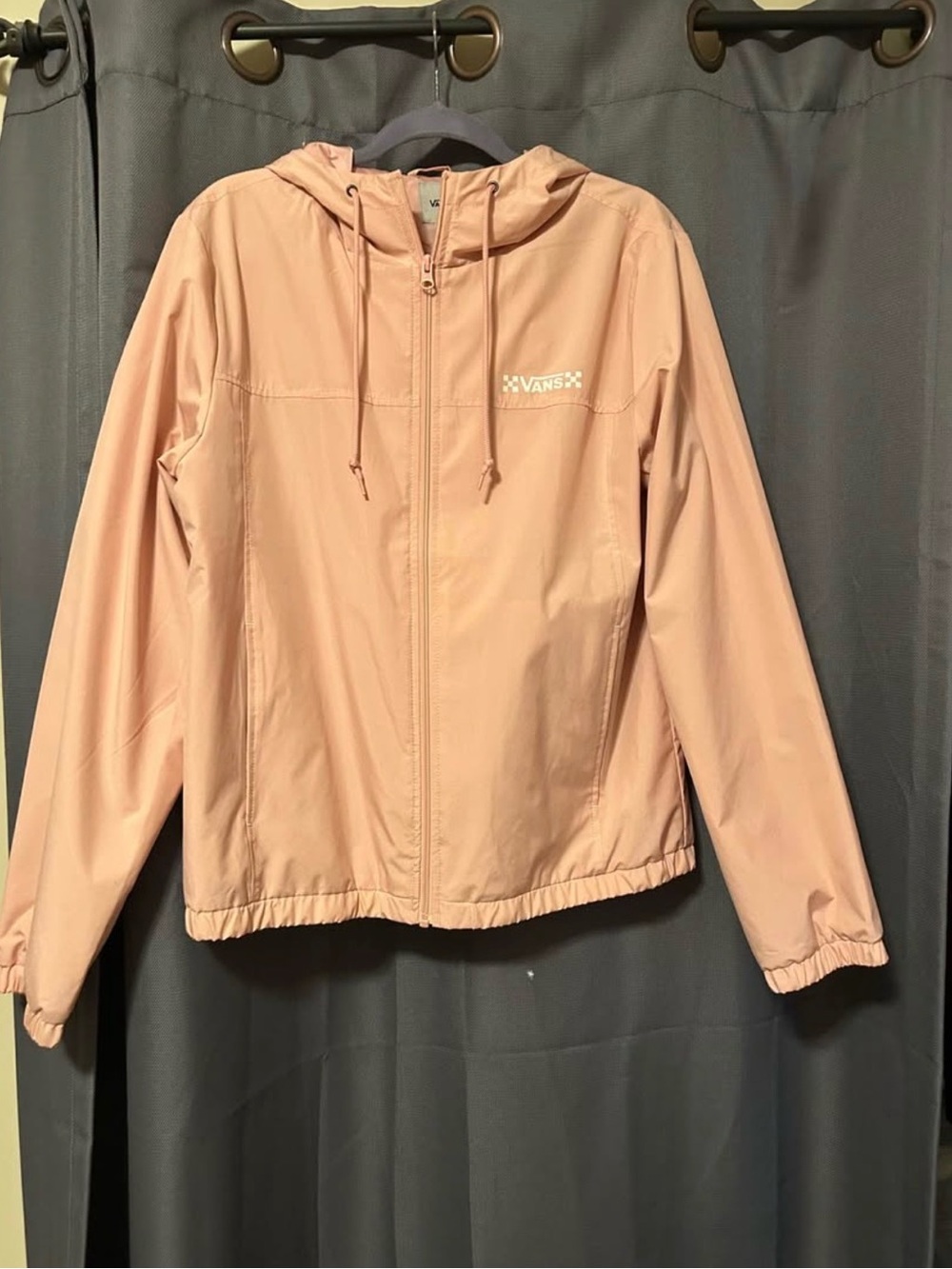 Vans Women's Pale Pink Hooded Windbreaker Jacket